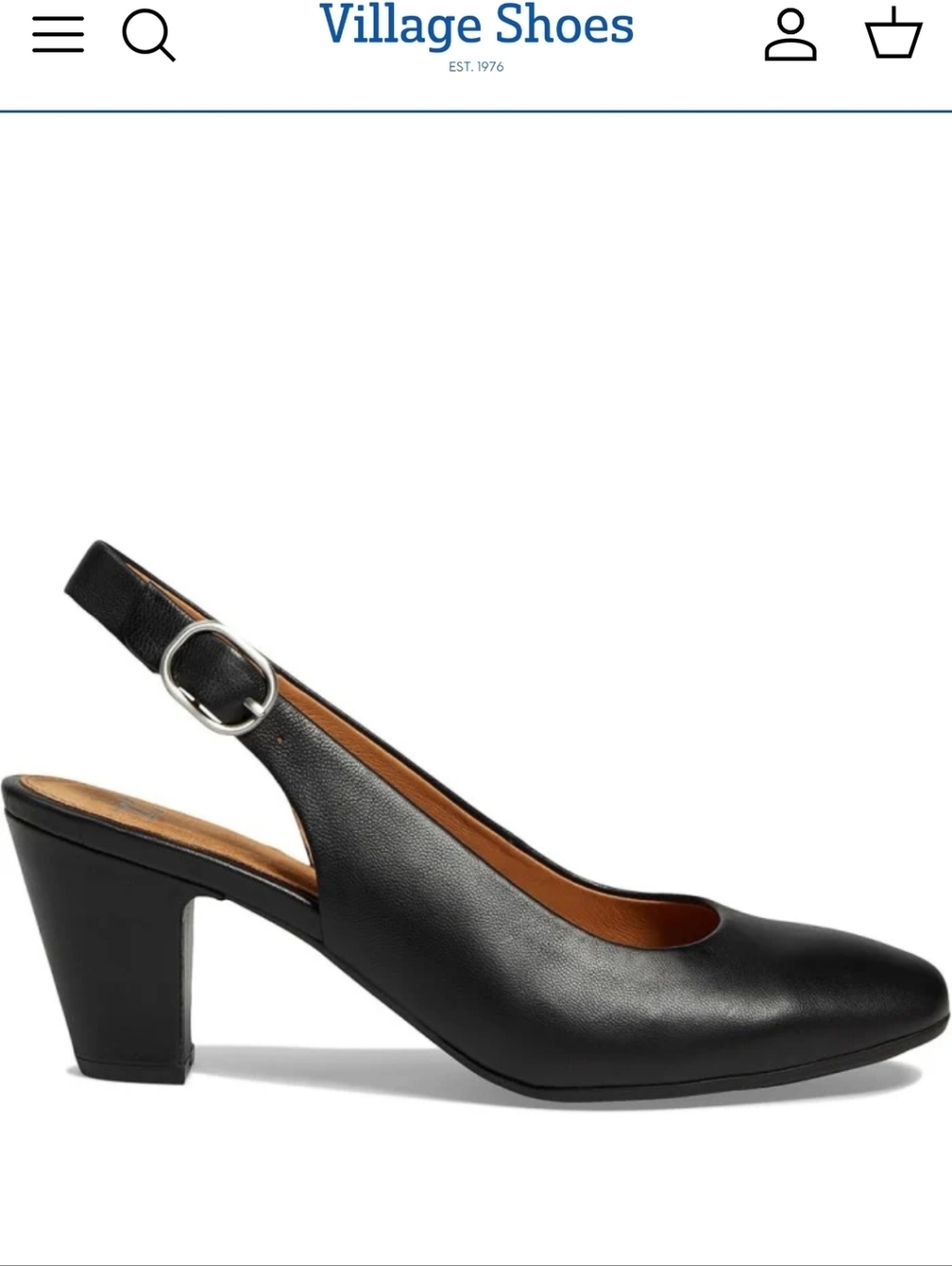 Sofft Leather Lilly Black Slingback Pump Women's Heels. Sz 8 M